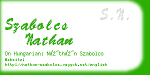 szabolcs nathan business card